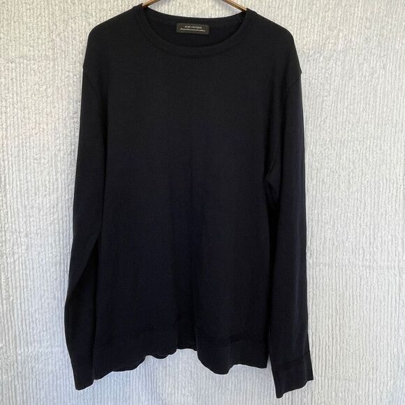 Nano Universe Navy Blue Relaxed Crew Neck Long Sleeve Pullover T-Shirt Size XL - Picture 1 of 5